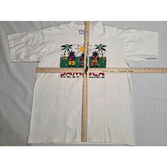 ROYAL TEES JAMAICA WEST INDIES VINTAGE T SHIRT WHITE MENS SIZE LARGE REGGAE - Picture 4 of 4